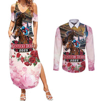 Kentucky Horses Racing 2025 Couples Matching Summer Maxi Dress and Long Sleeve Button Shirt Churchill Downs The Race for the Roses