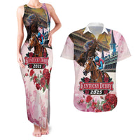 Kentucky Horses Racing 2025 Couples Matching Tank Maxi Dress and Hawaiian Shirt Churchill Downs The Race for the Roses