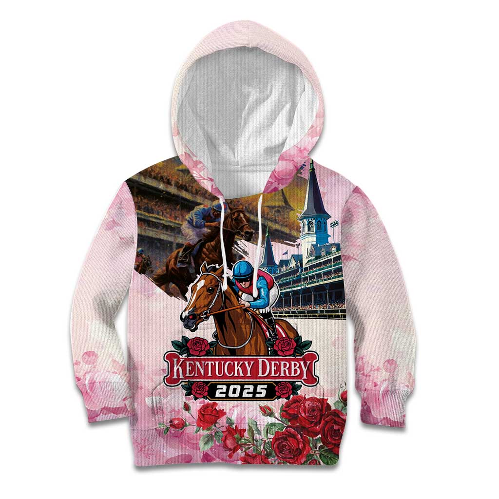 Kentucky Horses Racing 2025 Kid Hoodie Churchill Downs The Race for the Roses