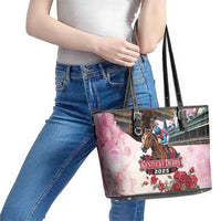 Kentucky Horses Racing 2025 Leather Tote Bag Churchill Downs The Race for the Roses