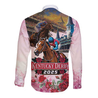 Kentucky Horses Racing 2025 Long Sleeve Button Shirt Churchill Downs The Race for the Roses