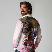 Kentucky Horses Racing 2025 Long Sleeve Polo Shirt Churchill Downs The Race for the Roses