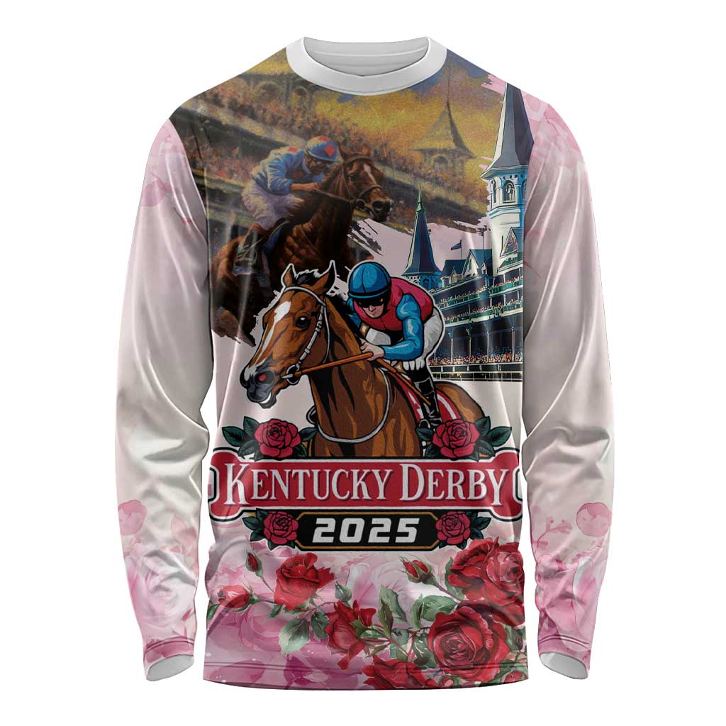 Kentucky Horses Racing 2025 Long Sleeve Shirt Churchill Downs The Race for the Roses