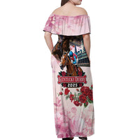 Kentucky Horses Racing 2025 Off Shoulder Maxi Dress Churchill Downs The Race for the Roses