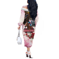 Kentucky Horses Racing 2025 Off The Shoulder Long Sleeve Dress Churchill Downs The Race for the Roses