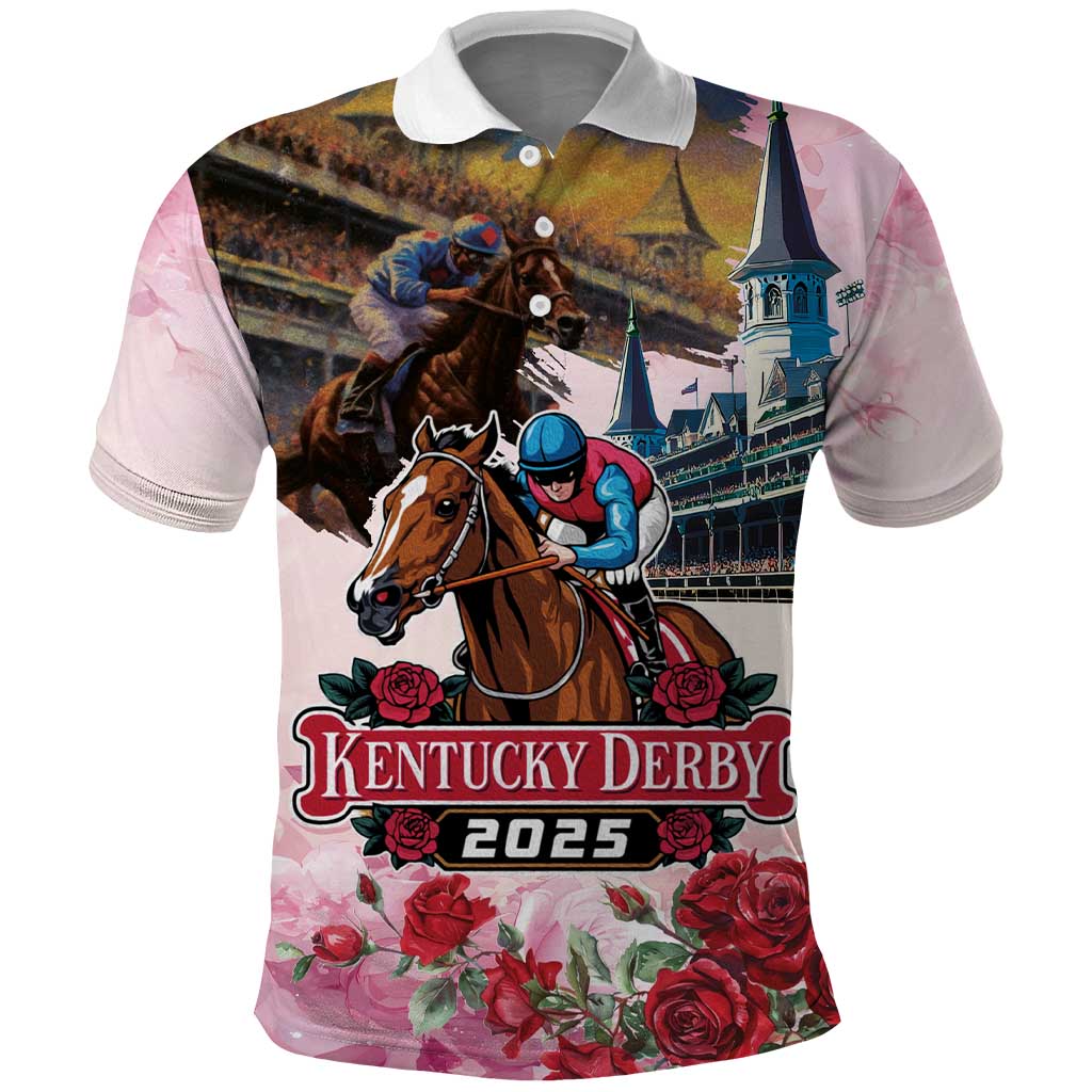 Kentucky Horses Racing 2025 Polo Shirt Churchill Downs The Race for the Roses
