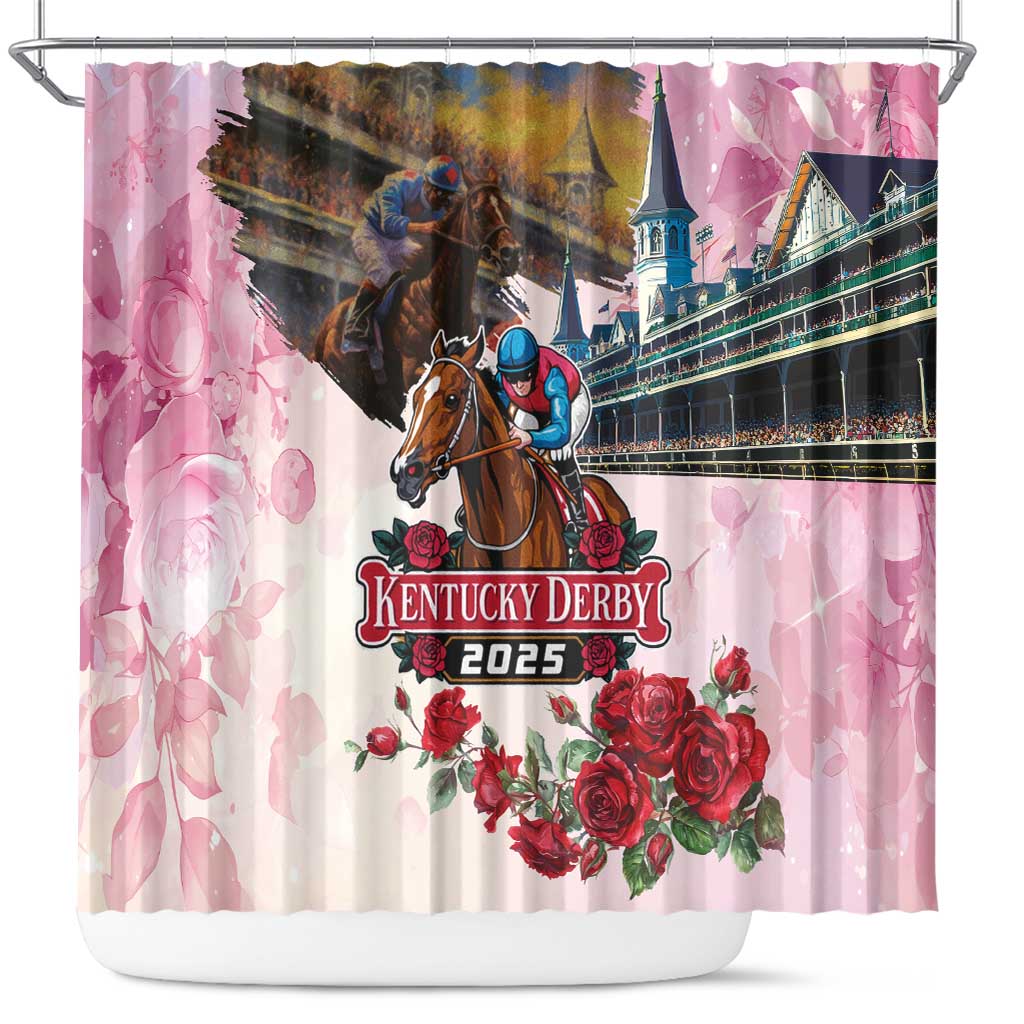Kentucky Horses Racing 2025 Shower Curtain Churchill Downs The Race for the Roses