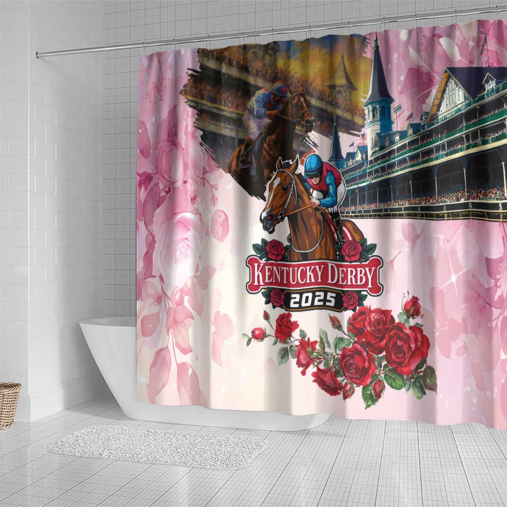 Kentucky Horses Racing 2025 Shower Curtain Churchill Downs The Race for the Roses