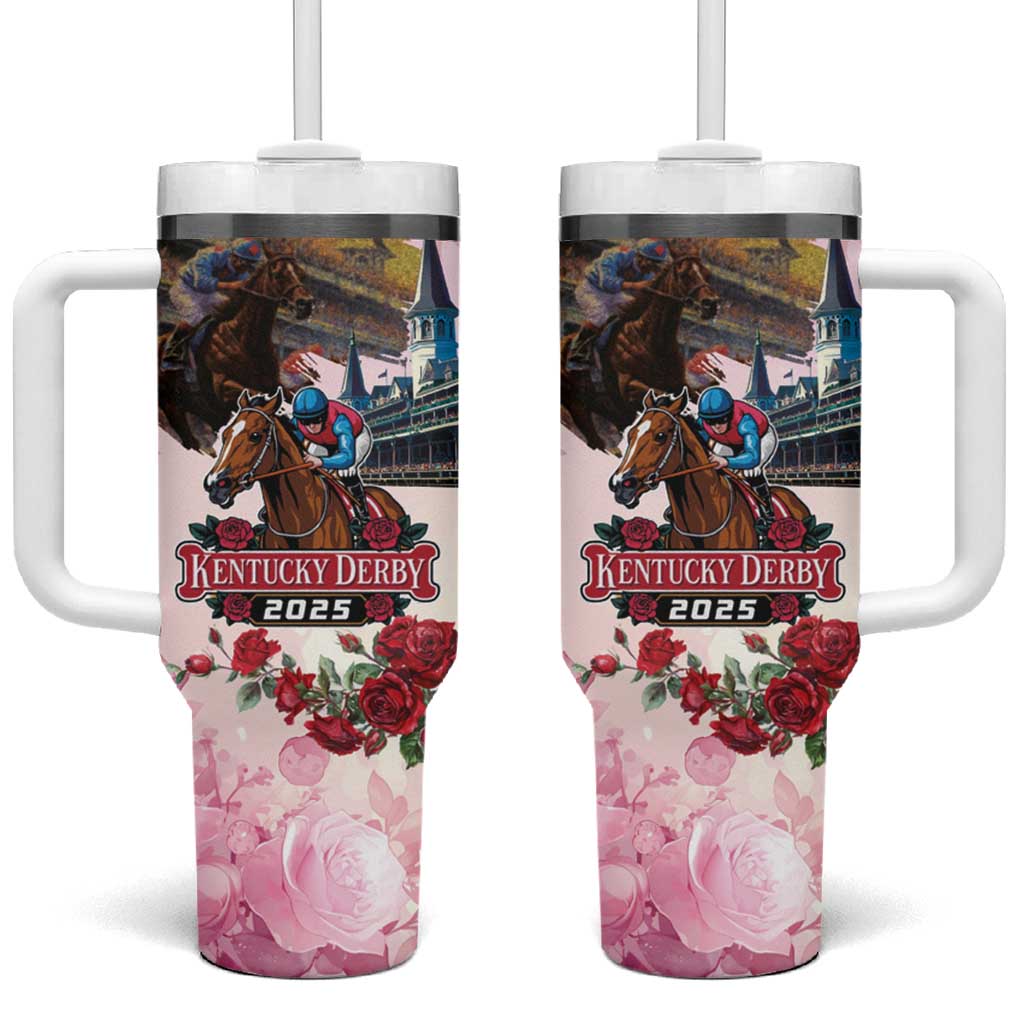 Kentucky Horses Racing 2025 Tumbler With Handle Churchill Downs The Race for the Roses