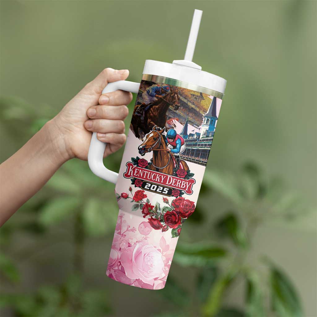 Kentucky Horses Racing 2025 Tumbler With Handle Churchill Downs The Race for the Roses