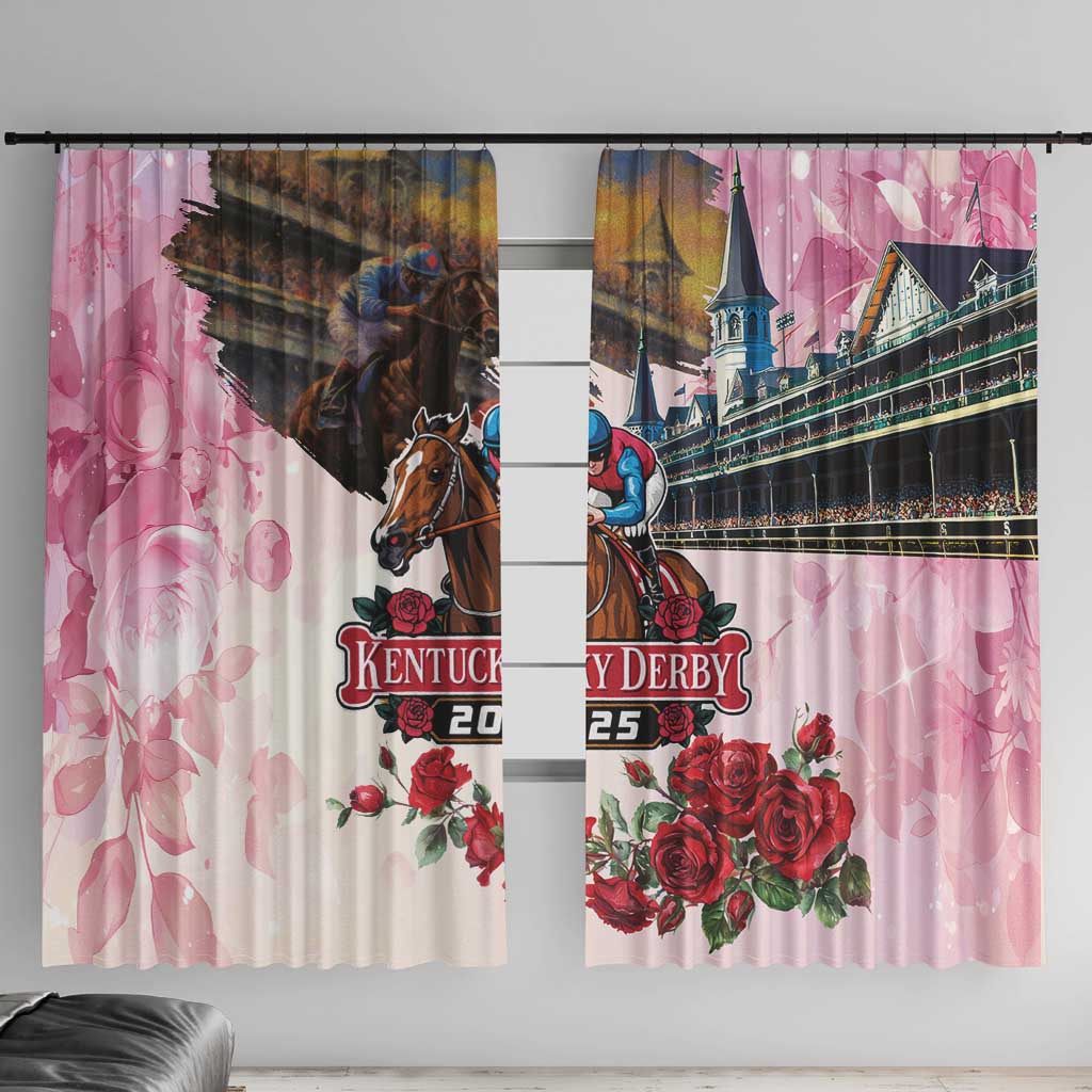 Kentucky Horses Racing 2025 Window Curtain Churchill Downs The Race for the Roses