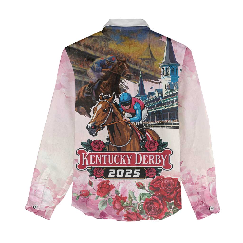 Kentucky Horses Racing 2025 Women Casual Shirt Churchill Downs The Race for the Roses