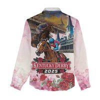 Kentucky Horses Racing 2025 Women Casual Shirt Churchill Downs The Race for the Roses