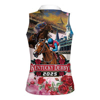 Kentucky Horses Racing 2025 Women Sleeveless Polo Shirt Churchill Downs The Race for the Roses