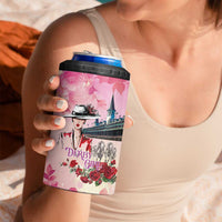 Kentucky Horses Racing 4 in 1 Can Cooler Tumbler Churchill Downs Derby Girl Watercolor Style