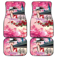 Kentucky Horses Racing Car Mats Churchill Downs Derby Girl Watercolor Style