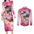 Kentucky Horses Racing Couples Matching Long Sleeve Bodycon Dress and Long Sleeve Button Shirt Churchill Downs Derby Girl Watercolor Style