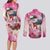 Kentucky Horses Racing Couples Matching Long Sleeve Bodycon Dress and Long Sleeve Button Shirt Churchill Downs Derby Girl Watercolor Style