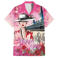 Kentucky Horses Racing Family Matching Long Sleeve Bodycon Dress and Hawaiian Shirt Churchill Downs Derby Girl Watercolor Style