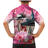 Kentucky Horses Racing Family Matching Mermaid Dress and Hawaiian Shirt Churchill Downs Derby Girl Watercolor Style