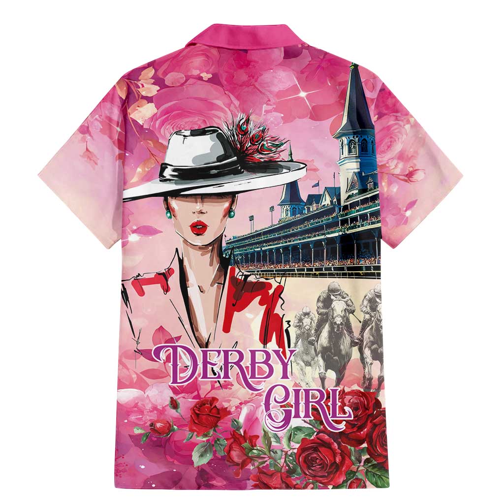 Kentucky Horses Racing Family Matching Mermaid Dress and Hawaiian Shirt Churchill Downs Derby Girl Watercolor Style