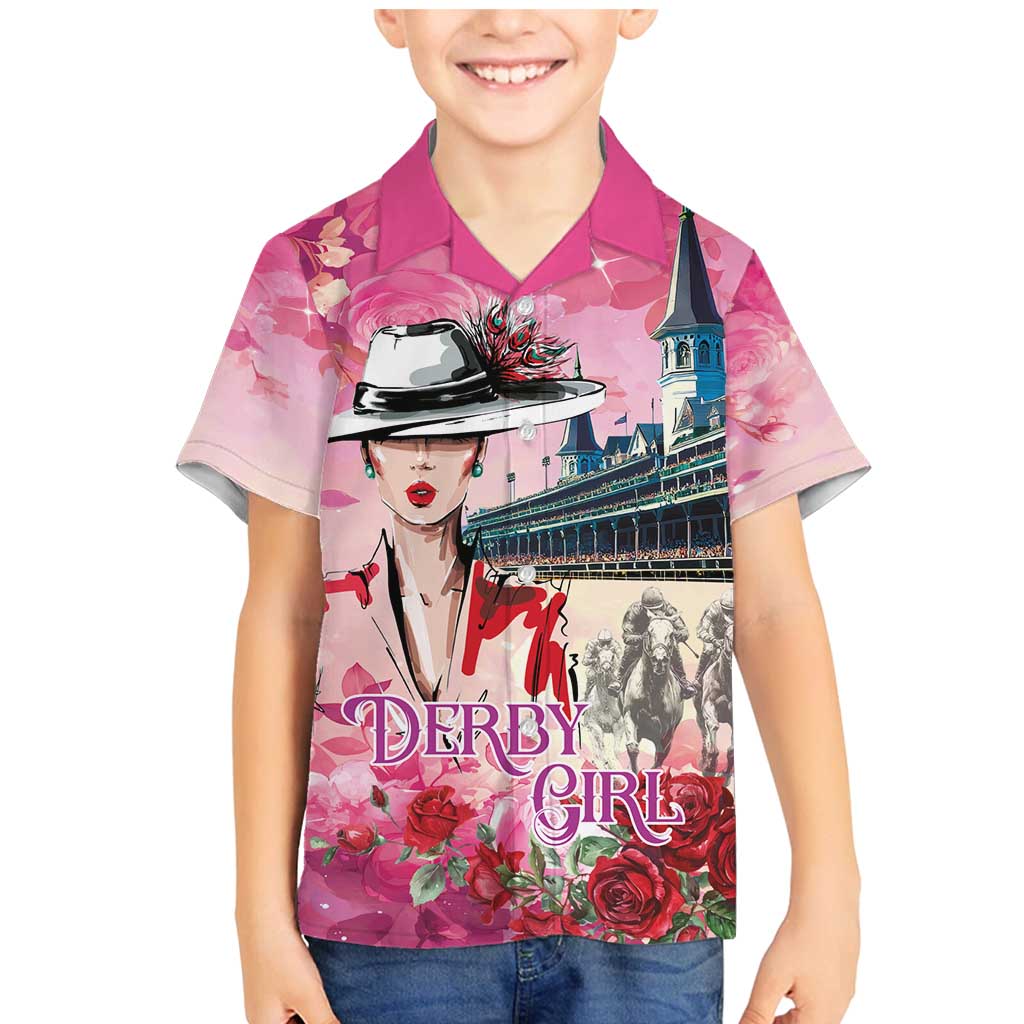 Kentucky Horses Racing Family Matching Mermaid Dress and Hawaiian Shirt Churchill Downs Derby Girl Watercolor Style