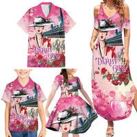 Kentucky Horses Racing Family Matching Summer Maxi Dress and Hawaiian Shirt Churchill Downs Derby Girl Watercolor Style