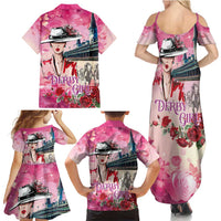 Kentucky Horses Racing Family Matching Summer Maxi Dress and Hawaiian Shirt Churchill Downs Derby Girl Watercolor Style