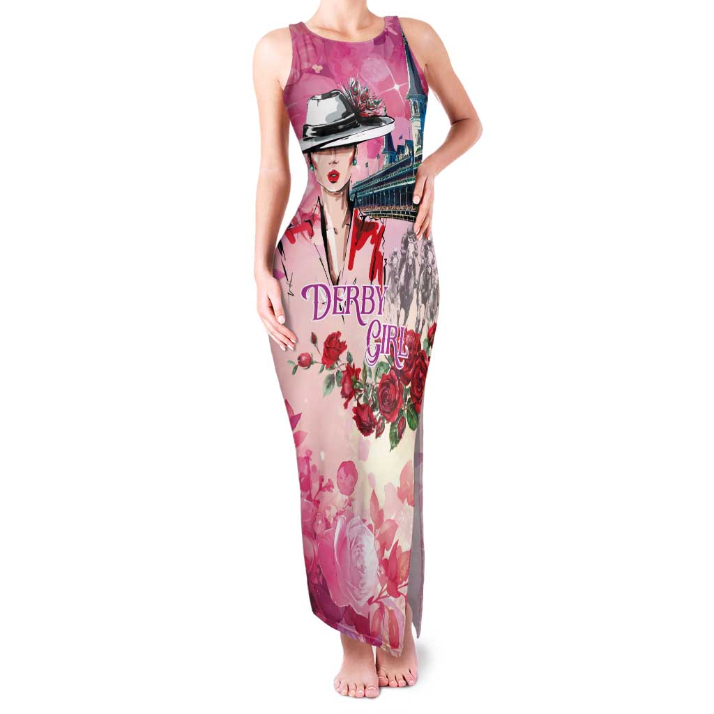 Kentucky Horses Racing Family Matching Tank Maxi Dress and Hawaiian Shirt Churchill Downs Derby Girl Watercolor Style