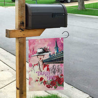 Kentucky Horses Racing Garden Flag Churchill Downs Derby Girl Watercolor Style