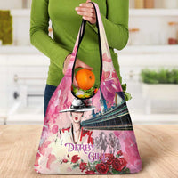 Kentucky Horses Racing Grocery Bag Churchill Downs Derby Girl Watercolor Style