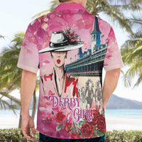 Kentucky Horses Racing Hawaiian Shirt Churchill Downs Derby Girl Watercolor Style