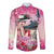 Kentucky Horses Racing Long Sleeve Button Shirt Churchill Downs Derby Girl Watercolor Style