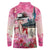 Kentucky Horses Racing Long Sleeve Polo Shirt Churchill Downs Derby Girl Watercolor Style