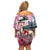 Kentucky Horses Racing Off Shoulder Short Dress Churchill Downs Derby Girl Watercolor Style