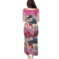 Kentucky Horses Racing Puletasi Churchill Downs Derby Girl Watercolor Style