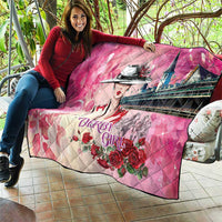 Kentucky Horses Racing Quilt Churchill Downs Derby Girl Watercolor Style