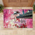 Kentucky Horses Racing Rubber Doormat Churchill Downs Derby Girl Watercolor Style