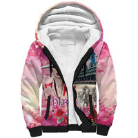 Kentucky Horses Racing Sherpa Hoodie Churchill Downs Derby Girl Watercolor Style