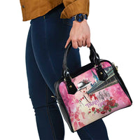 Kentucky Horses Racing Shoulder Handbag Churchill Downs Derby Girl Watercolor Style