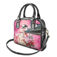 Kentucky Horses Racing Shoulder Handbag Churchill Downs Derby Girl Watercolor Style