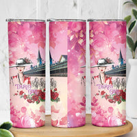 Kentucky Horses Racing Skinny Tumbler Churchill Downs Derby Girl Watercolor Style