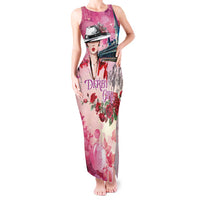 Kentucky Horses Racing Tank Maxi Dress Churchill Downs Derby Girl Watercolor Style