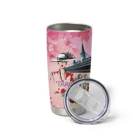 Kentucky Horses Racing Tumbler Cup Churchill Downs Derby Girl Watercolor Style