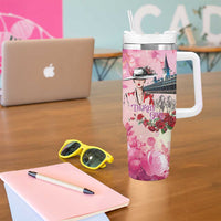 Kentucky Horses Racing Tumbler With Handle Churchill Downs Derby Girl Watercolor Style