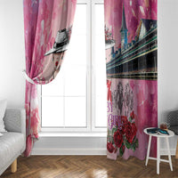 Kentucky Horses Racing Window Curtain Churchill Downs Derby Girl Watercolor Style