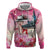 Kentucky Horses Racing Zip Hoodie Churchill Downs Derby Girl Watercolor Style