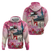 Kentucky Horses Racing Zip Hoodie Churchill Downs Derby Girl Watercolor Style
