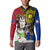 Philippines Lapu-Lapu Button Sweatshirt Filipino Sun Tattoo With Yakan Pattern - Wonder Print Shop