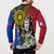 Philippines Lapu-Lapu Button Sweatshirt Filipino Sun Tattoo With Yakan Pattern - Wonder Print Shop